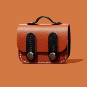 Кожаный футляр Briefcase для наушников AirPods 3, Brown / Black