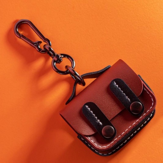 Кожаный футляр Briefcase для наушников AirPods 3 Brown / Black - изображение 2