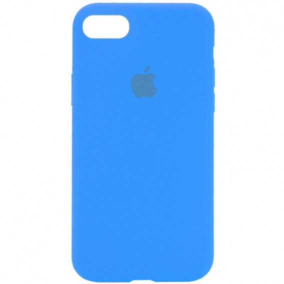 Чехол Silicone Case Full Protective (AA) для Apple iPhone SE (2020), Голубой / Blue