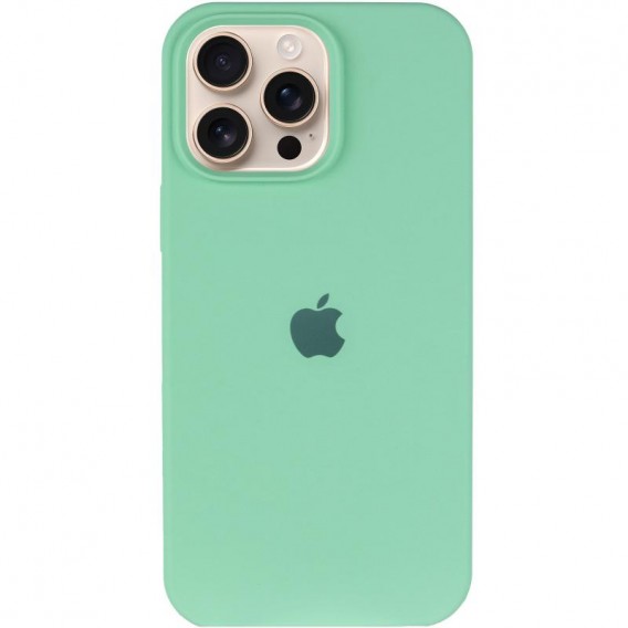 Чехол Silicone Case Full Protective (AA) для Apple iPhone 15 Pro Max (6.7 дюйма) Зеленый / Pistachio