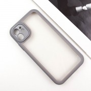 TPU чехол Transparent + Colour 1,5mm для Apple iPhone 11 (6.1"), Grey