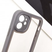 TPU чехол Transparent + Colour 1,5mm для Apple iPhone 11 (6.1"), Grey