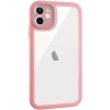 TPU чехол Transparent + Colour 1,5mm для Apple iPhone 11 (6.1"), Pink