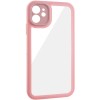 TPU чехол Transparent + Colour 1,5mm для Apple iPhone 11 (6.1"), Pink