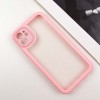 TPU чехол Transparent + Colour 1,5mm для Apple iPhone 11 (6.1"), Pink