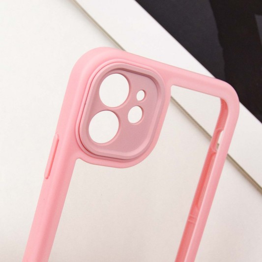 TPU чехол Transparent + Colour 1,5mm для Apple iPhone 11 (6.1") Pink - изображение 4