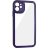 TPU чехол Transparent + Colour 1,5mm для Apple iPhone 11 (6.1"), Purple