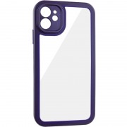 TPU чехол Transparent + Colour 1,5mm для Apple iPhone 11 (6.1"), Purple