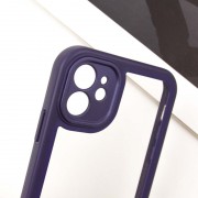 TPU чехол Transparent + Colour 1,5mm для Apple iPhone 11 (6.1"), Purple