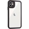 TPU чохол Transparent + Colour 1,5mm для Apple iPhone 12 (6.1"), Black