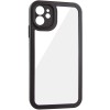 TPU чохол Transparent + Colour 1,5mm для Apple iPhone 12 (6.1"), Black