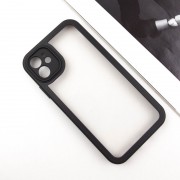 TPU чехол Transparent + Colour 1,5mm для Apple iPhone 12 (6.1"), Black