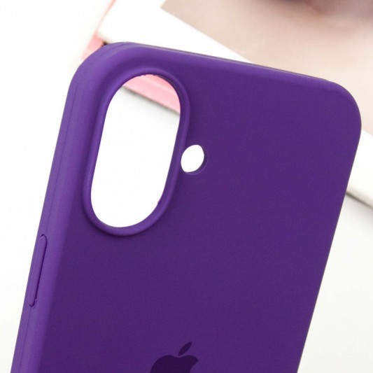 Чехол Silicone Case Full Protective (AA) для Apple iPhone 16 Plus (6.7") Фиолетовый / Amethyst - изображение 4