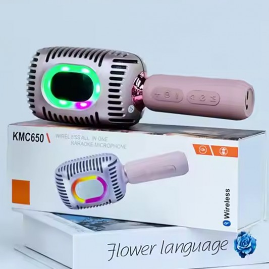 Караоке Микрофон-колонка KMC650, Pink - изображение 2