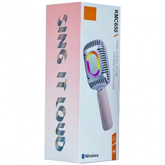 Караоке Микрофон-колонка KMC650, Pink - изображение 3