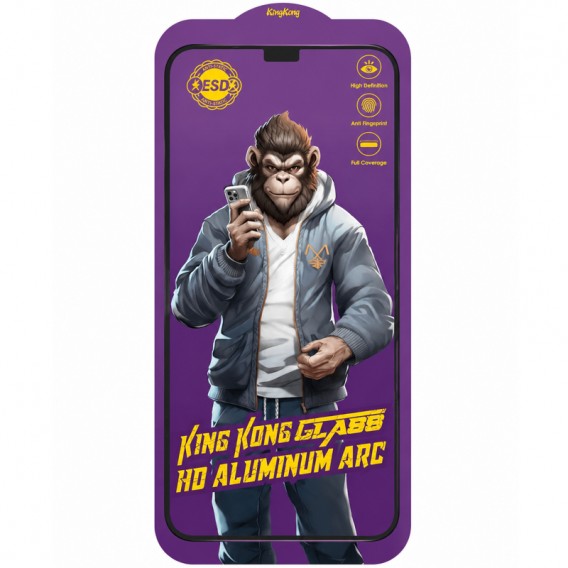 Захисне скло 5D Anti-static Purple (тех.пак) для Apple iPhone 11 / XR (6.1") Чорний