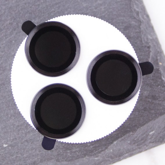 Защитное стекло Metal Classic на камеру (в упак.) для Apple iPhone 16 Pro (6.3") / 16 Pro Max (6.9"), Черный / Black