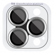 Захисне скло Metal Classic на камеру (в упак.) Apple iPhone 16 Pro (6.3") / 16 Pro Max (6.9"), Срібний / Silver