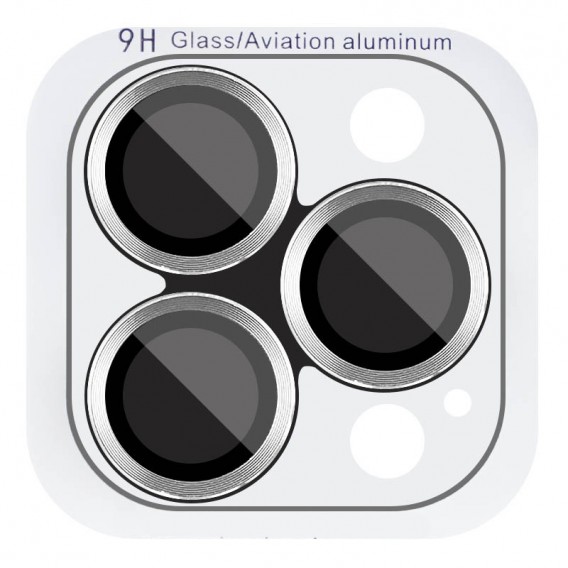 Захисне скло Metal Classic на камеру (у упак.) для Apple iPhone 16 Pro (6.3") / 16 Pro Max (6.9") Срібний / Silver