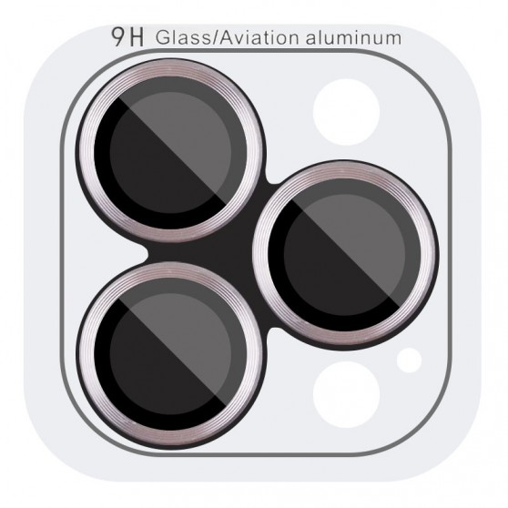 Защитное стекло Metal Classic на камеру (в упак.) для Apple iPhone 16 Pro (6.3") / 16 Pro Max (6.9") Серый / Titanium Gray