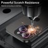 Защитное стекло Metal Classic на камеру (в упак.) для Apple iPhone 16 Pro (6.3") / 16 Pro Max (6.9"), Сиреневый / Rainbow