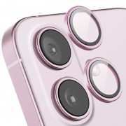 Защитное стекло Metal Classic на камеру (в упак.) для Apple iPhone 16 (6.1") / 16 Plus (6.7"), Розовый / Pink