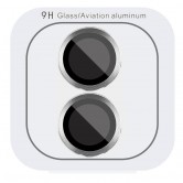 Захисне скло Metal Classic на камеру (у упак.) для Apple iPhone 16 (6.1") / 16 Plus (6.7") Срібний / Silver