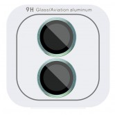 Захисне скло Metal Classic на камеру (у упак.) для Apple iPhone 16 (6.1") / 16 Plus (6.7") Бірюзовий / Azure