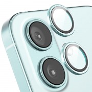 Защитное стекло Metal Classic на камеру (в упак.) для Apple iPhone 16 (6.1") / 16 Plus (6.7"), Бирюзовый / Azure