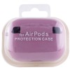 Силиконовый футляр с микрофиброй для наушников Airpods 4, Лиловый / Lilac Pride