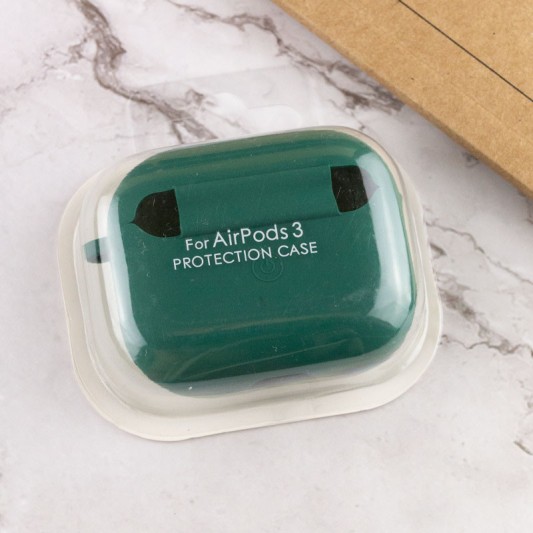 Силіконовий футляр з мікрофіброю для навушників Airpods 4 Зелений / Pine Needle - зображення 3 