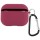 Силиконовый футляр с микрофиброй для наушников Airpods 4 Бордовый / Plum
