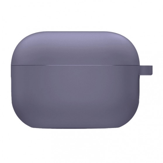 Силіконовий футляр з мікрофіброю для навушників Airpods 4 Сірий / Lavender Gray