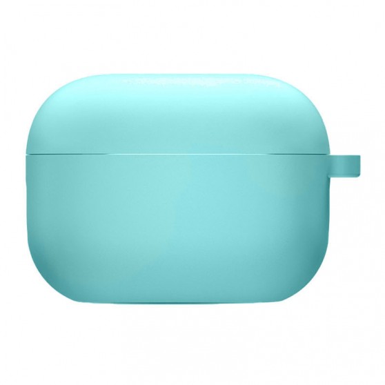 Силіконовий футляр з мікрофіброю для навушників Airpods 4 Бірюзовий / Marine Green