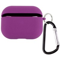 Силиконовый футляр с микрофиброй для наушников Airpods 4 Фиолетовый / Grape