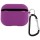 Силиконовый футляр с микрофиброй для наушников Airpods 4 Фиолетовый / Grape