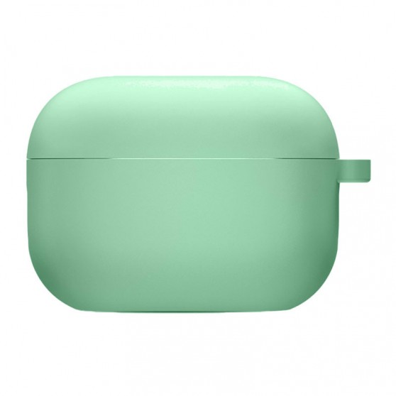 Силиконовый футляр с микрофиброй для наушников Airpods 4 Зеленый / Spearmint