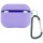 Силиконовый футляр с микрофиброй для наушников Airpods 4 Сиреневый / Dasheen