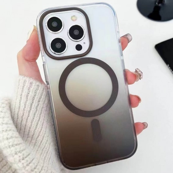 Чехол TPU+PC Shadow with MagSafe для Apple iPhone 15 Pro Max (6.7"), Gray