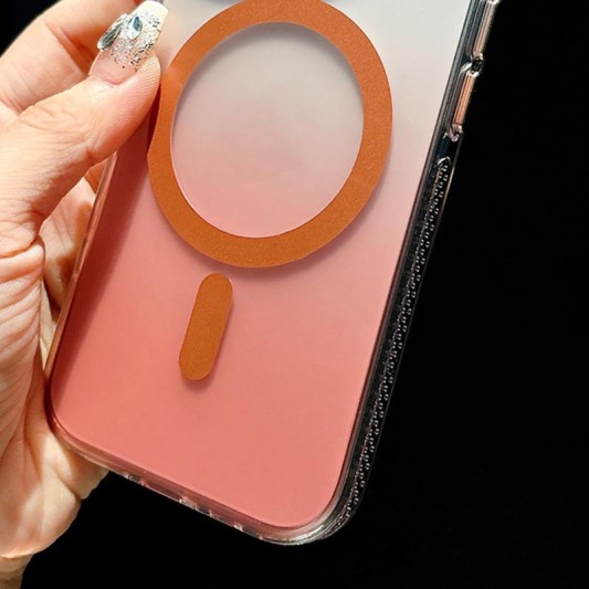 Чехол TPU+PC Shadow with MagSafe для Apple iPhone 16 Pro (6.3") Rose Gold - изображение 4