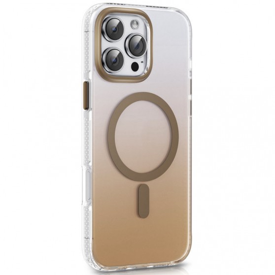 Чехол TPU+PC Shadow with MagSafe для Apple iPhone 16 Pro (6.3") Quicksand gold