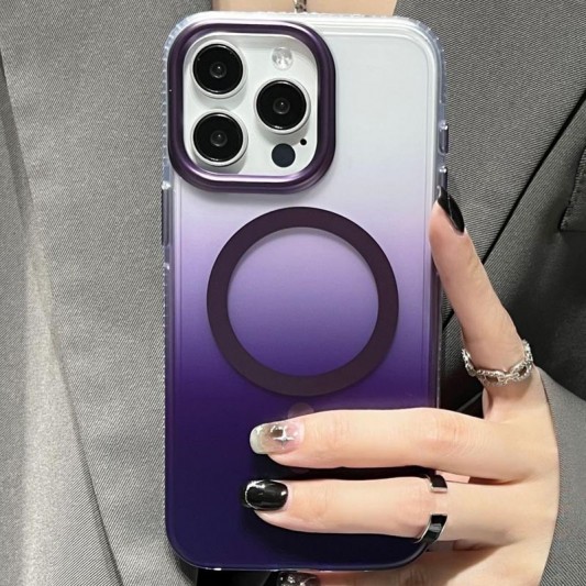 Чохол TPU+PC Shadow with MagSafe для Apple iPhone 14 Pro (6.1") Purple - зображення 1 