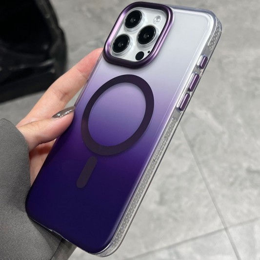 Чохол TPU+PC Shadow with MagSafe для Apple iPhone 14 Pro (6.1") Purple - зображення 2 