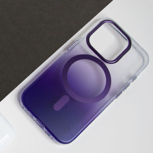 Чохол TPU+PC Shadow with MagSafe для Apple iPhone 14 Pro (6.1") Purple - зображення 3 