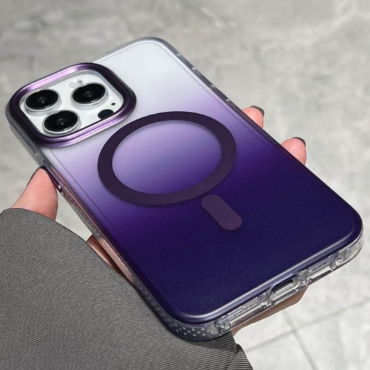 Чехол TPU+PC Shadow with MagSafe для Apple iPhone 14 Pro Max (6.7"), Purple - изображение 4