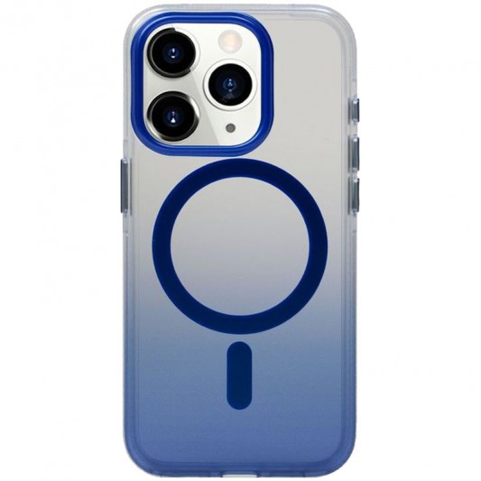 Чехол TPU+PC Shadow with MagSafe для Apple iPhone 14 Pro Max (6.7") Blue