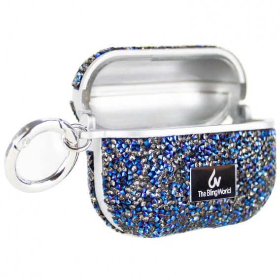 TPU чохол Bling World Rock Diamond для навушників AirPods 4, Синій