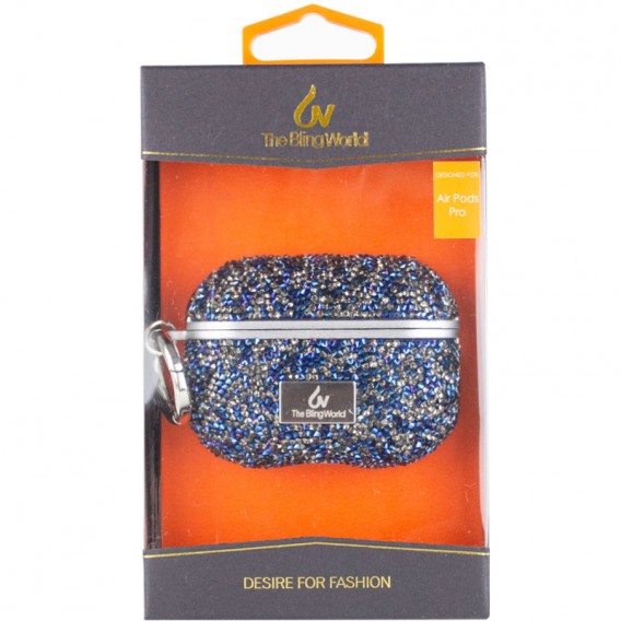 TPU чохол Bling World Rock Diamond для навушників AirPods 4, Синій