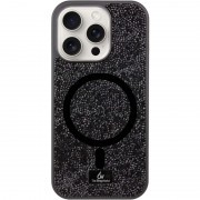 TPU чохол Bling World Rock Diamond with MagSafe для Apple iPhone 16 Pro (6.3") Black