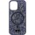 TPU чехол Bling World Rock Diamond with MagSafe для Apple iPhone 16 (6.1") Navy Blue